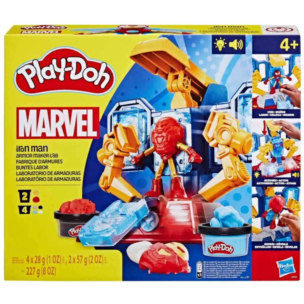 Play-Doh Marvel: Bosszúállók Vasember páncélgyártó laboratóriuma fénnyel és hanggal - Hasbro kép 4
