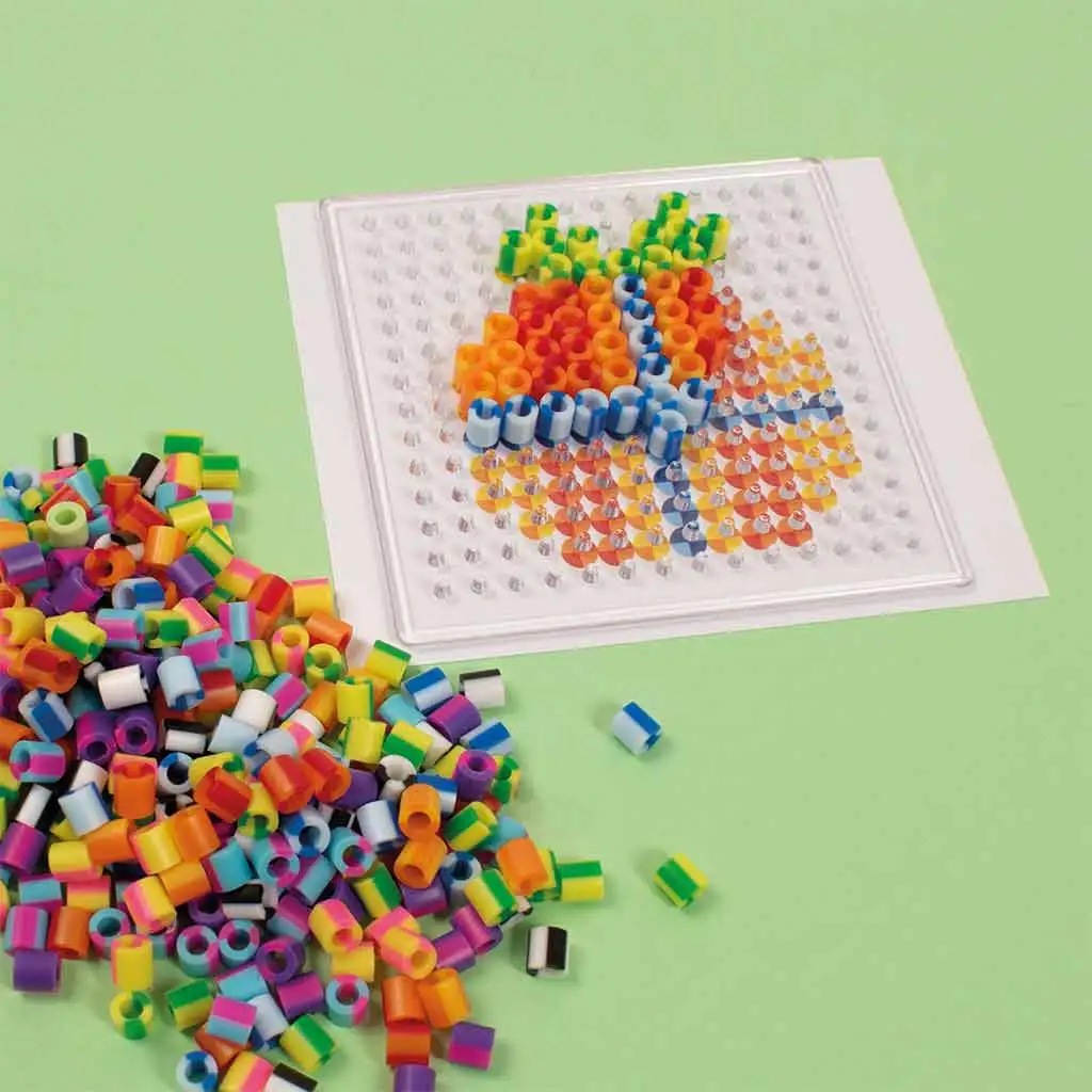 PlayBox: 5mm-es MIDI vasalható gyöngyök - Csíkos darabok 1000db-os csomag kép 2