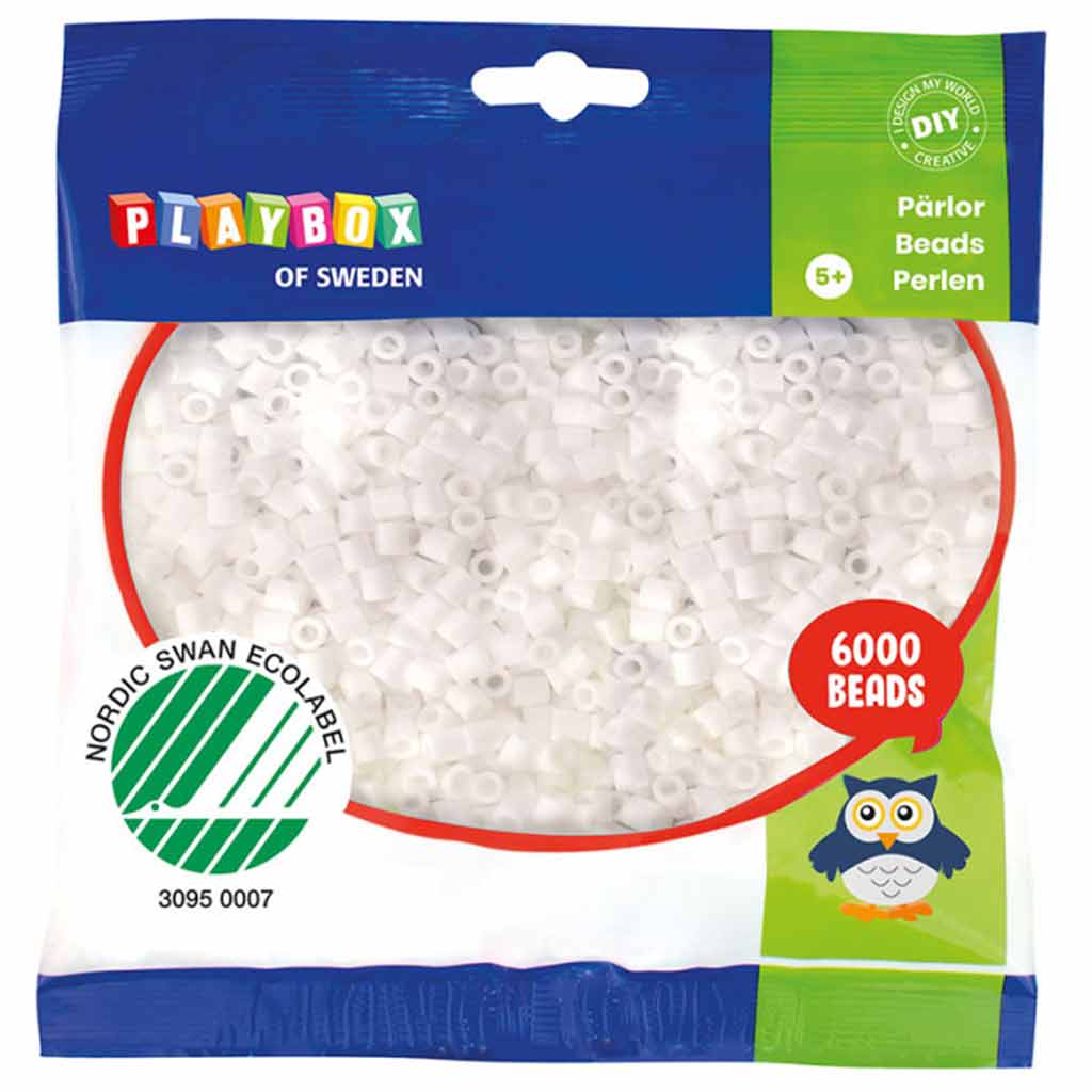 PlayBox: 5mm-es MIDI vasalható gyöngy fehér színben 6000db-os csomag