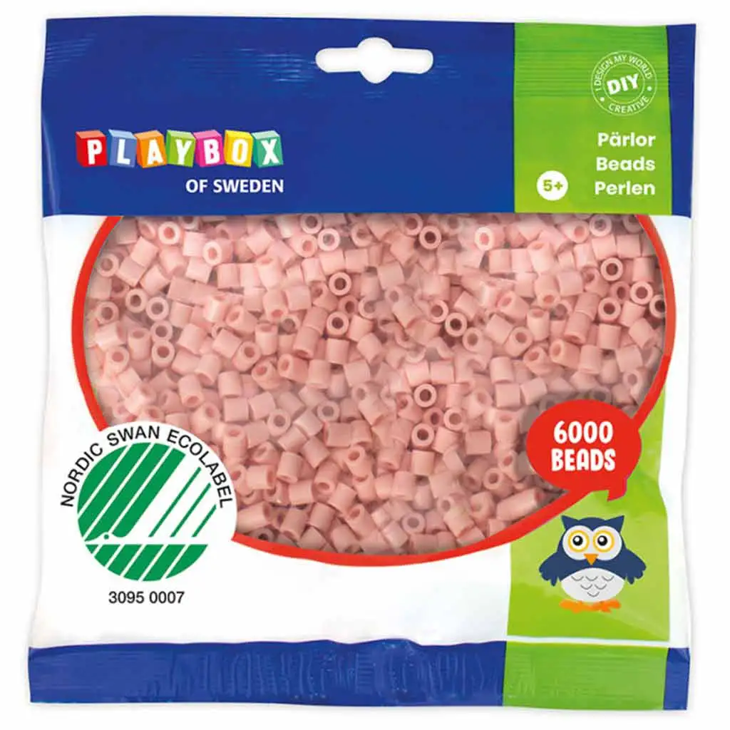 PlayBox: 5mm-es MIDI vasalható gyöngy világos bézs színben 6000db-os csomag