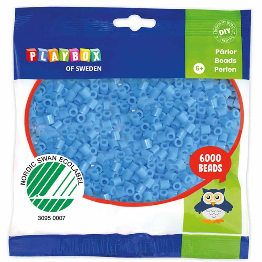 PlayBox: 5mm-es MIDI vasalható gyöngy világoskék színben 6000db-os csomag