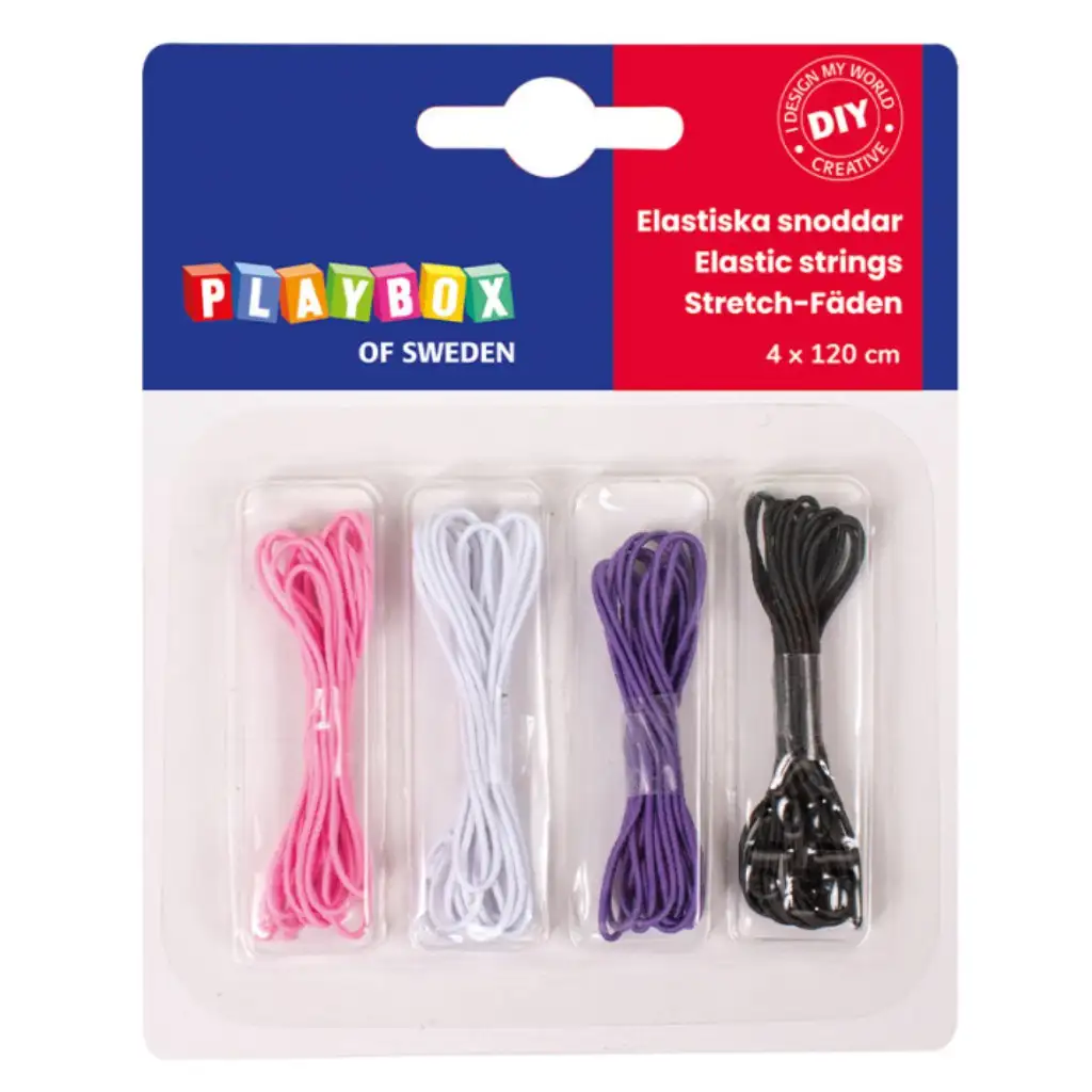 PlayBox: Elasztikus zsinórok 1mm-es vastagsággal 4 színváltozatban
