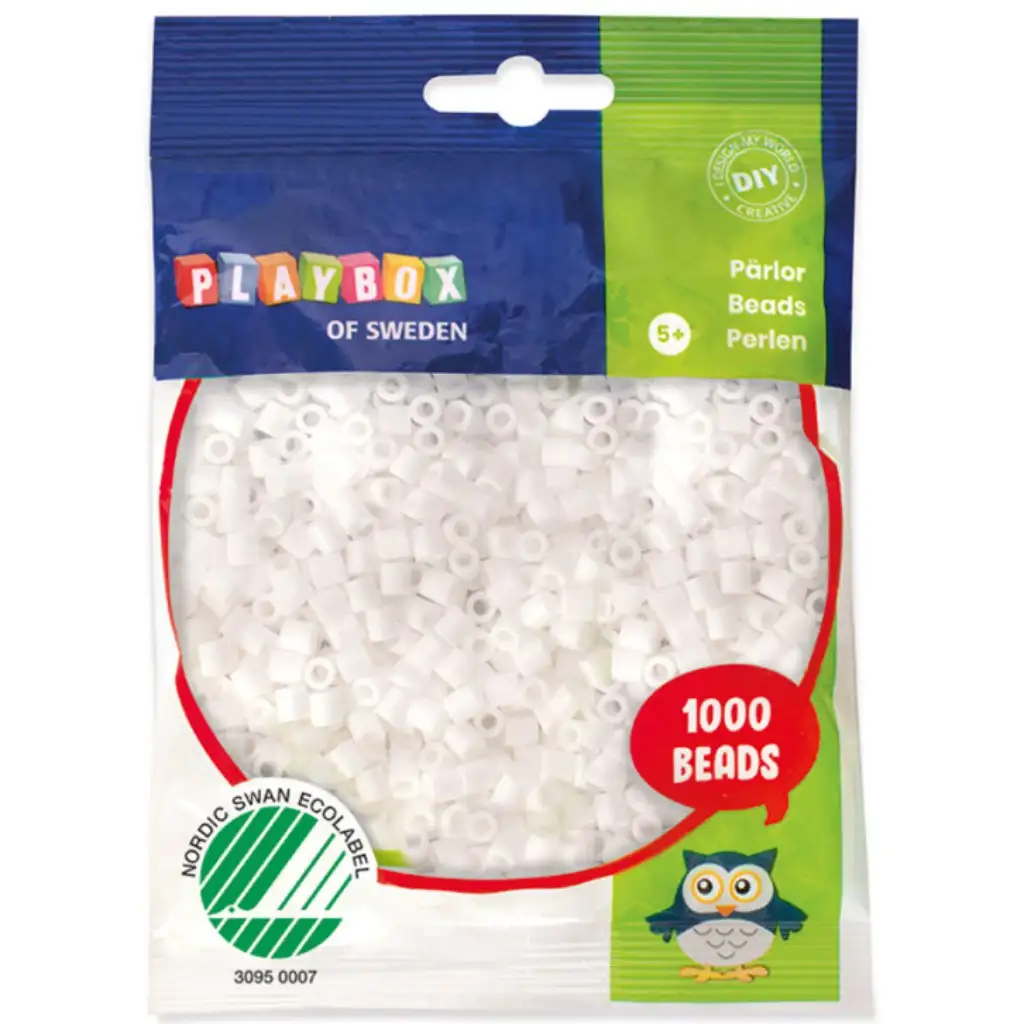 PlayBox: 5mm-es MIDI vasalható gyöngy 1000db-os fehér színben