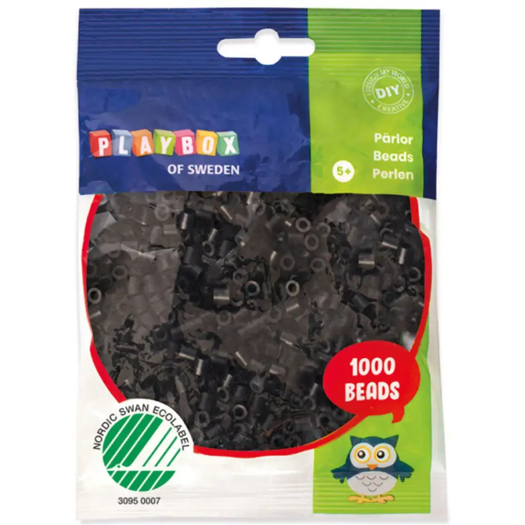 PlayBox: 5mm-es MIDI vasalható gyöngy 1000db-os fekete színben