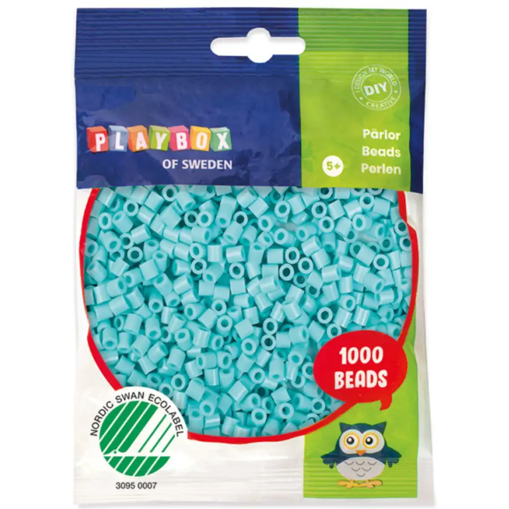 PlayBox: 5mm-es MIDI vasalható gyöngy 1000db-os pasztell türkizkék színben