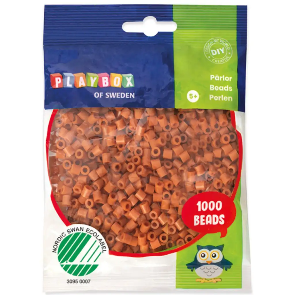 PlayBox: 5mm-es MIDI vasalható gyöngy 1000db-os világosbarna színben