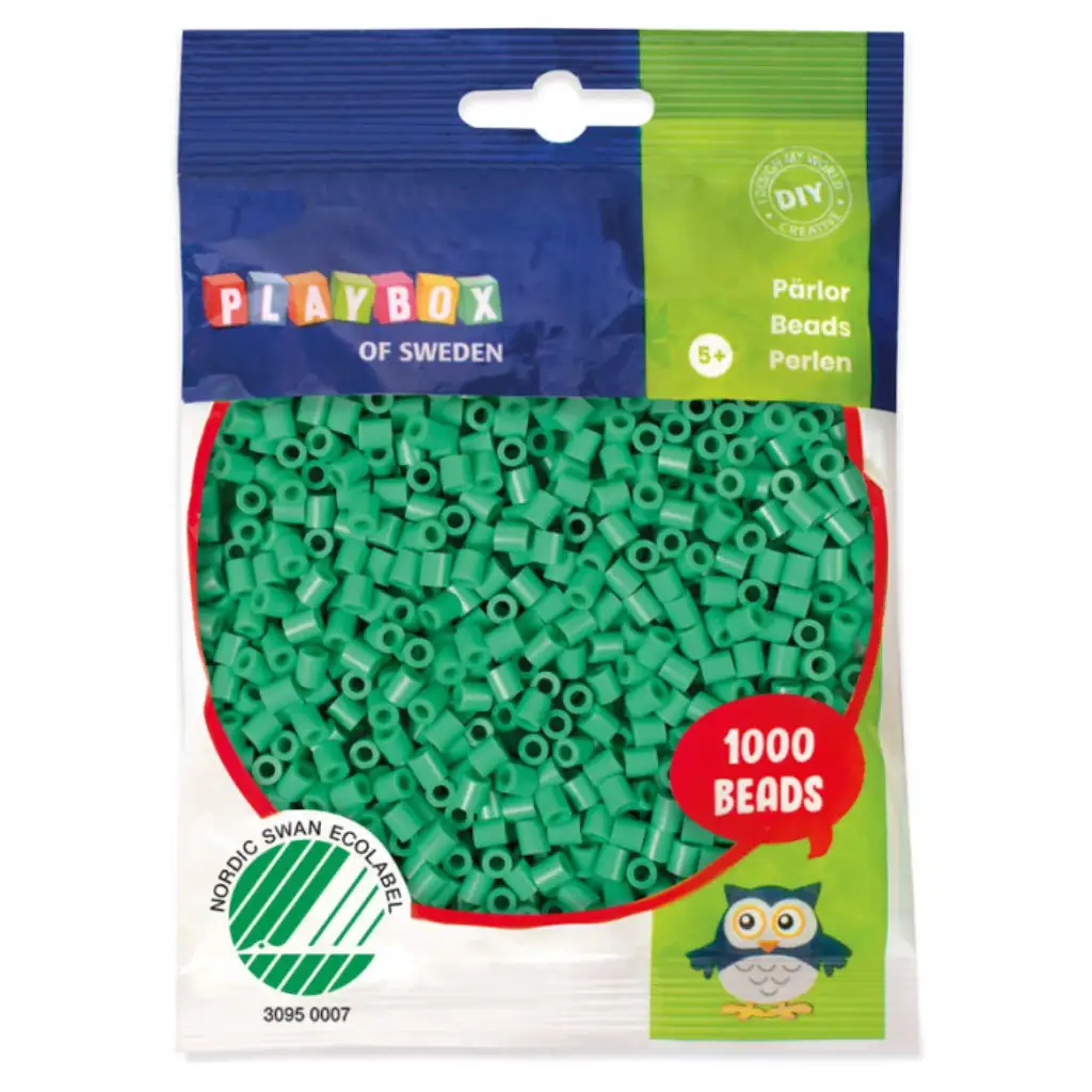 PlayBox: 5mm-es MIDI vasalható gyöngy 1000db-os tengerzöld színben