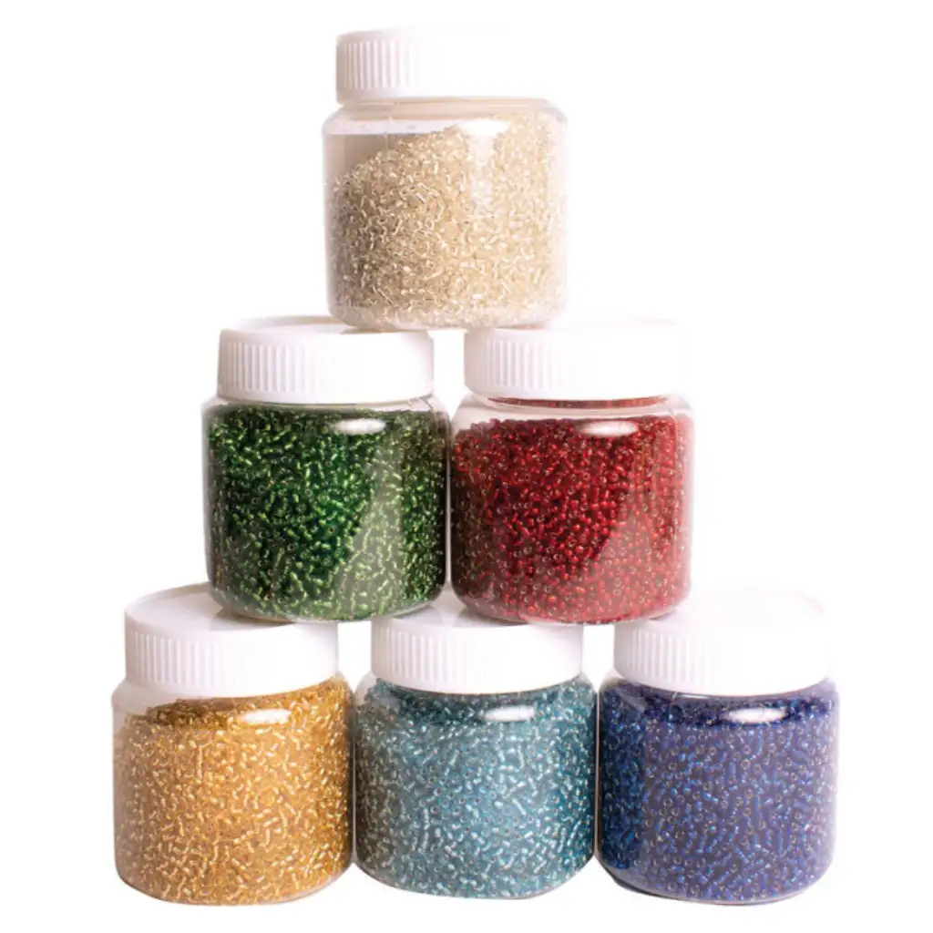 PlayBox: Üveggyöngyök többféle színváltozatban 1,2kg-os szett