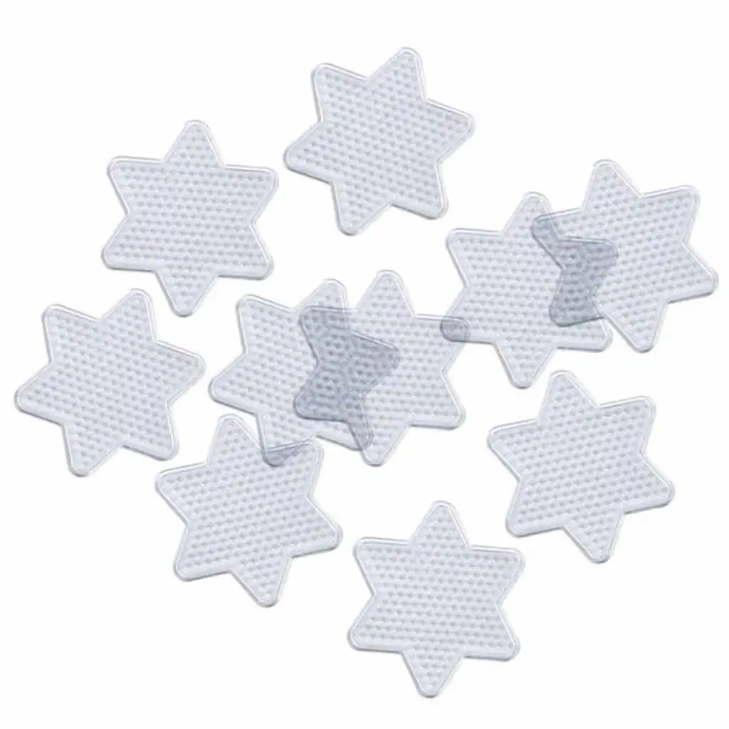 PlayBox: Csillag alakú alaplap csomag 5mm-es MIDI vasalható gyöngyökhöz 10cm 10db-os szett