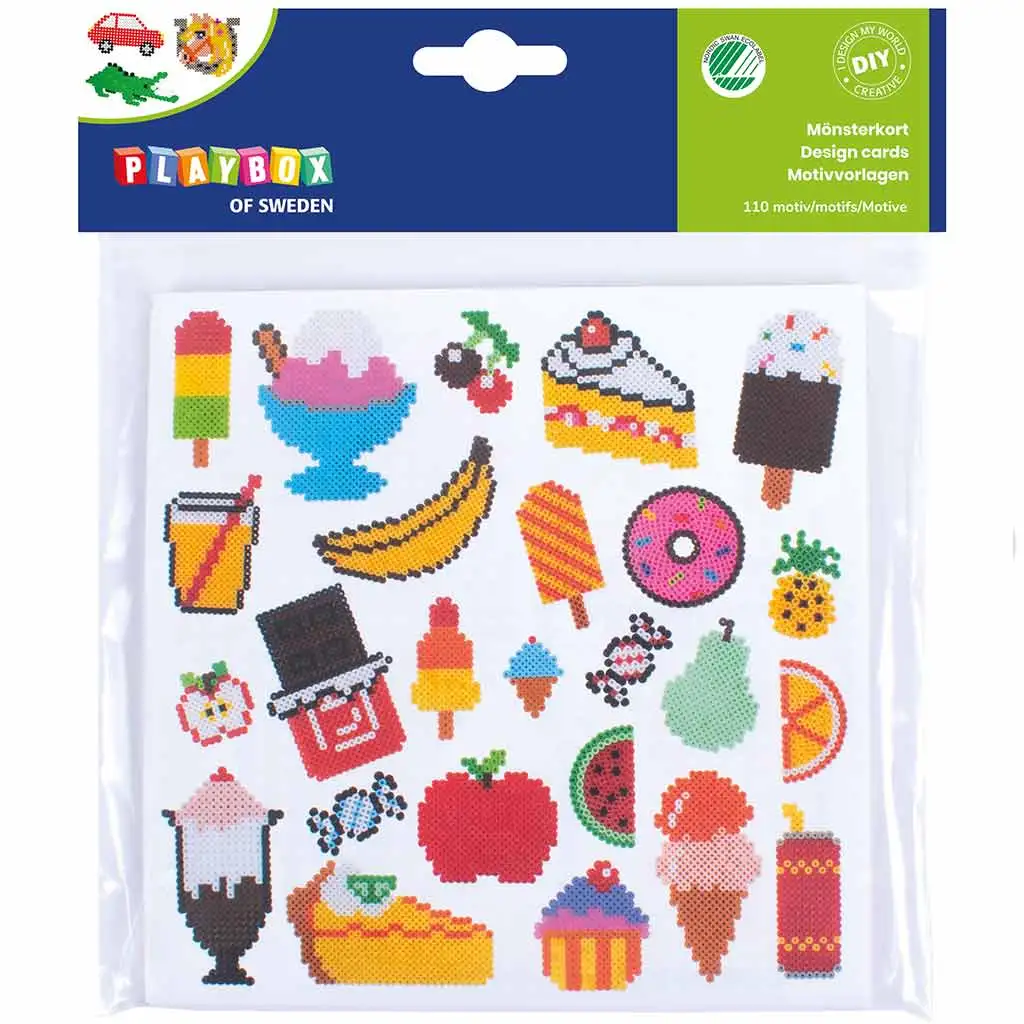 PlayBox: 5mm-es MIDI vasalható gyöngy sablon kártyák 110 motívummal