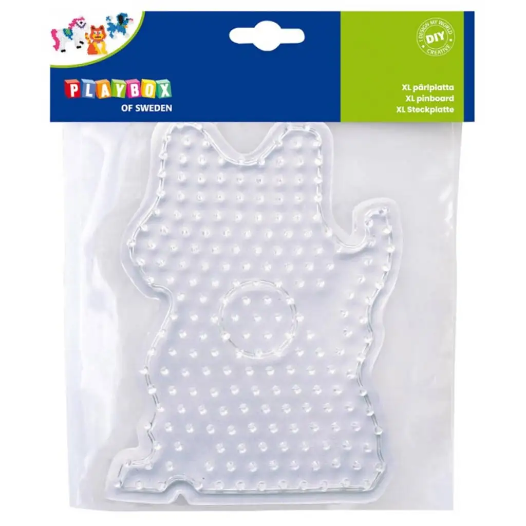 Playbox: XL vasalható gyöngy alaplap – 1 darab (cica, kutya vagy ló forma)