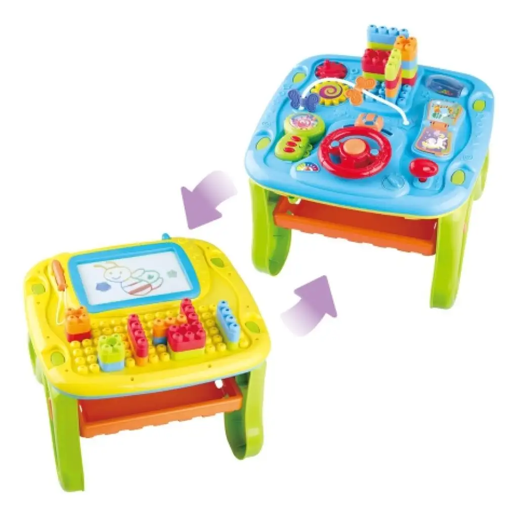 Playgo: All In One kétoldalú foglalkoztató játszóasztal funkciókkal kép 2