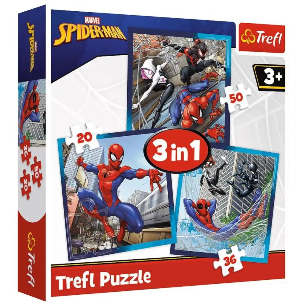 Pókember 3 az 1-ben 50-36-20db-os puzzle - Trefl