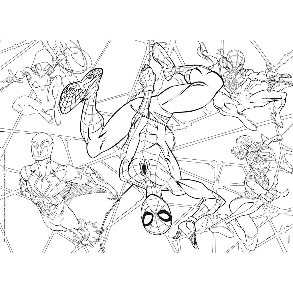 Pókember 2 az 1-ben 60db-os puzzle és színező 35x25cm - Lisciani kép 2