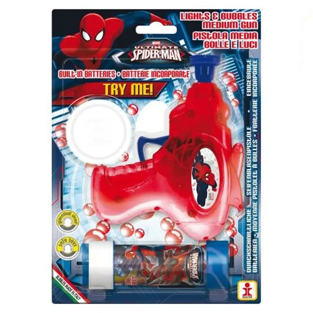 Pókemberes buborékfújó pisztoly szett fénnyel