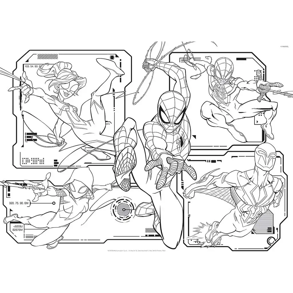 Pókember 2 az 1-ben maxi 108db-os puzzle és színező 70x50cm - Lisciani kép 2