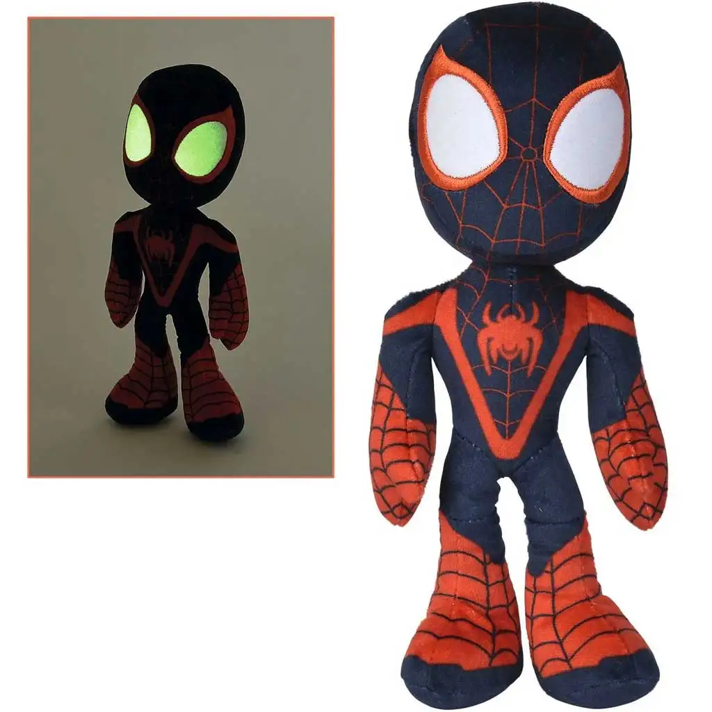Marvel: Amazing Friends - Pókember Miles Morales plüssfigura sötétben világító szemekkel 25cm