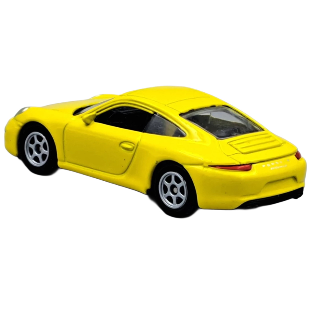 Welly: Porsche 911 (991) Carrera S sárga fém kisautó modell 1/64 kép 3