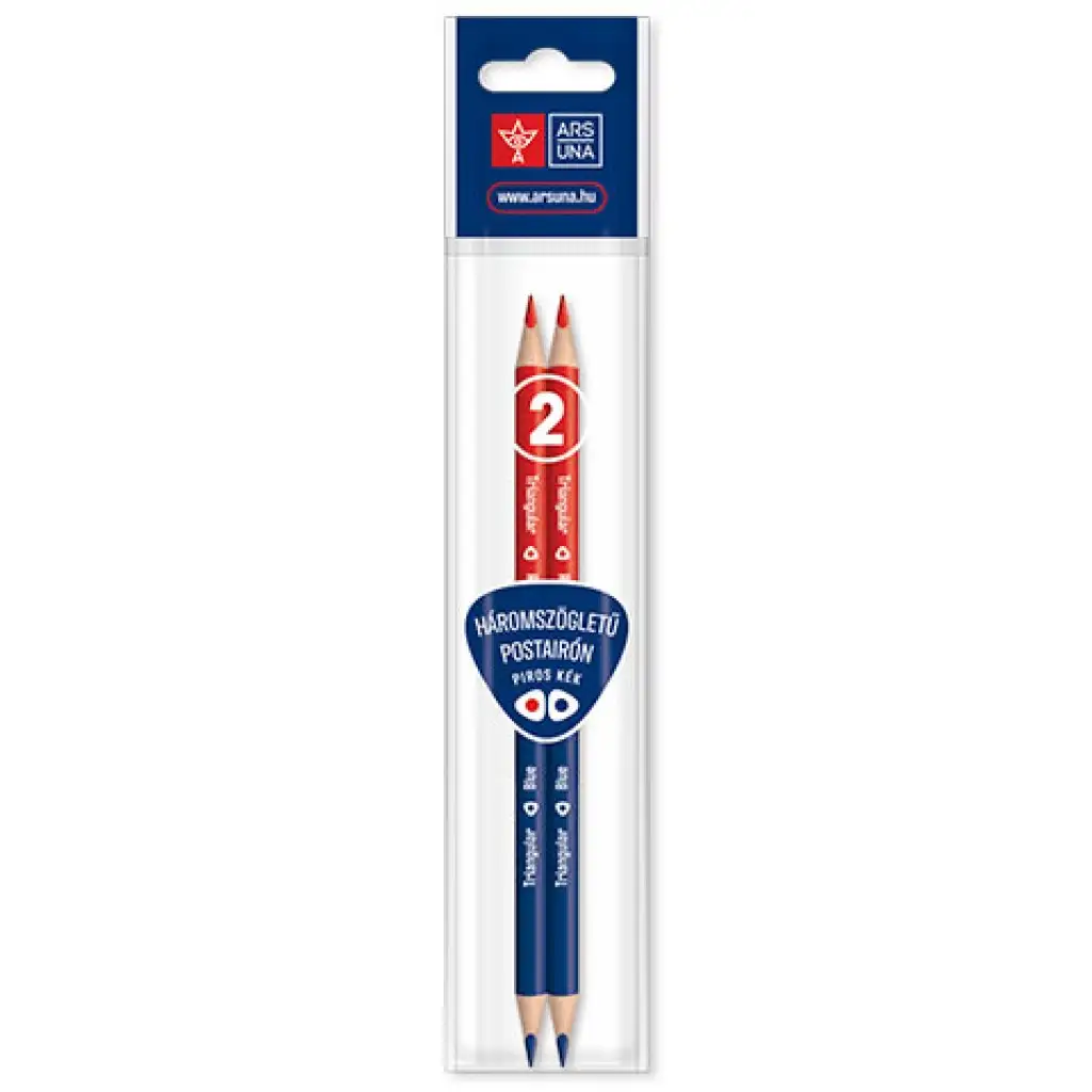 Ars Una: Háromszögletű postairón - piros-kék - 2db