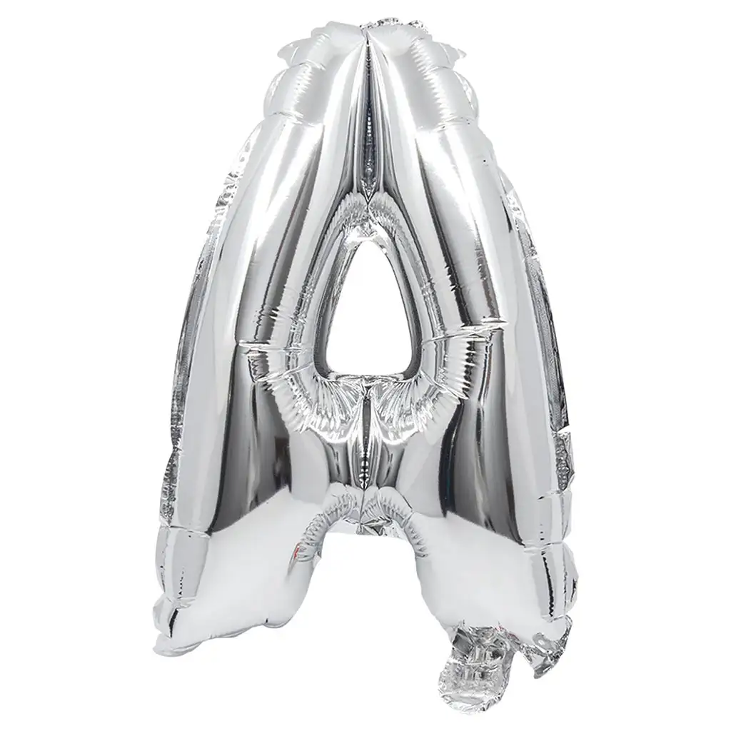 Betű formájú fólia lufi ezüst színben – A betű 32cm