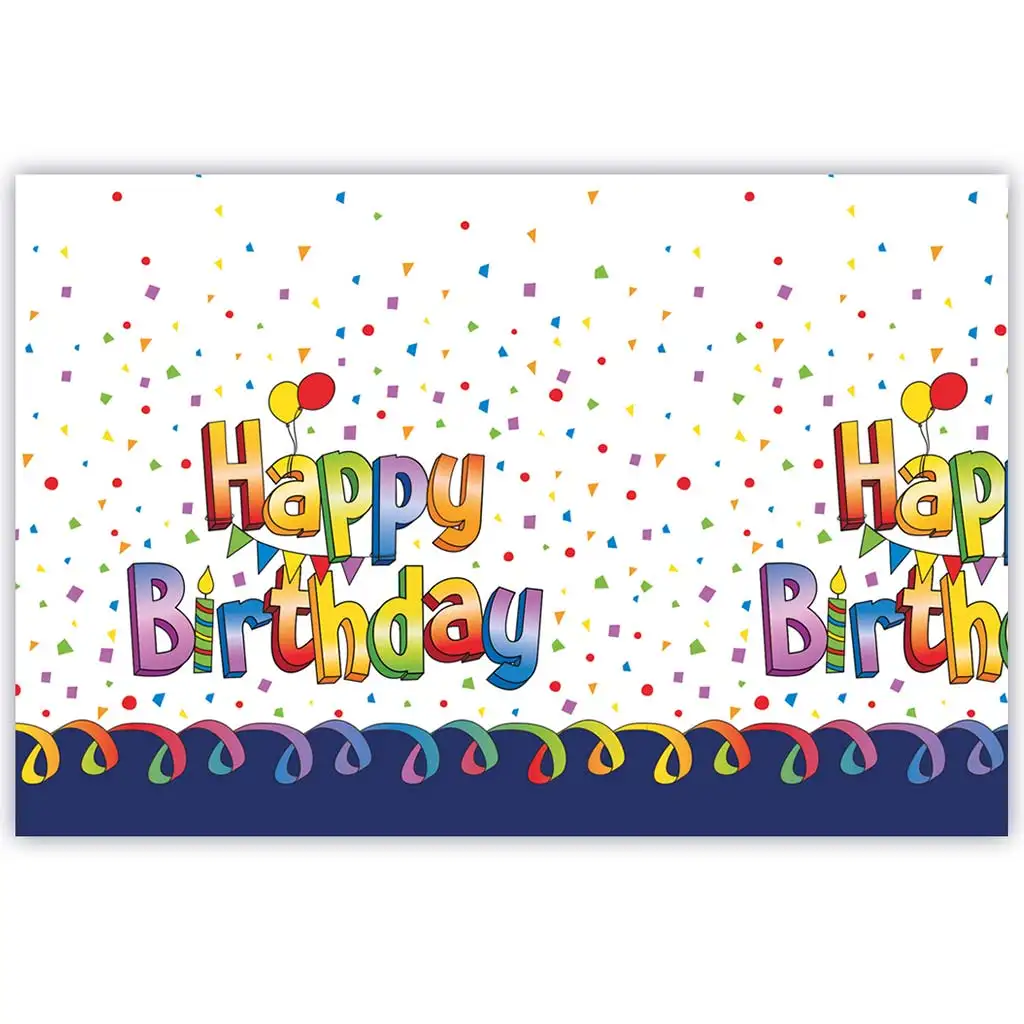 Happy Birthday műanyag asztalterítő – 120x180 cm