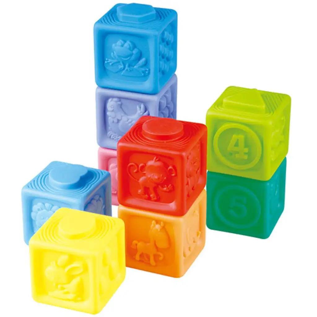 Playgo: Puha szivárvány építőkockák kép 2