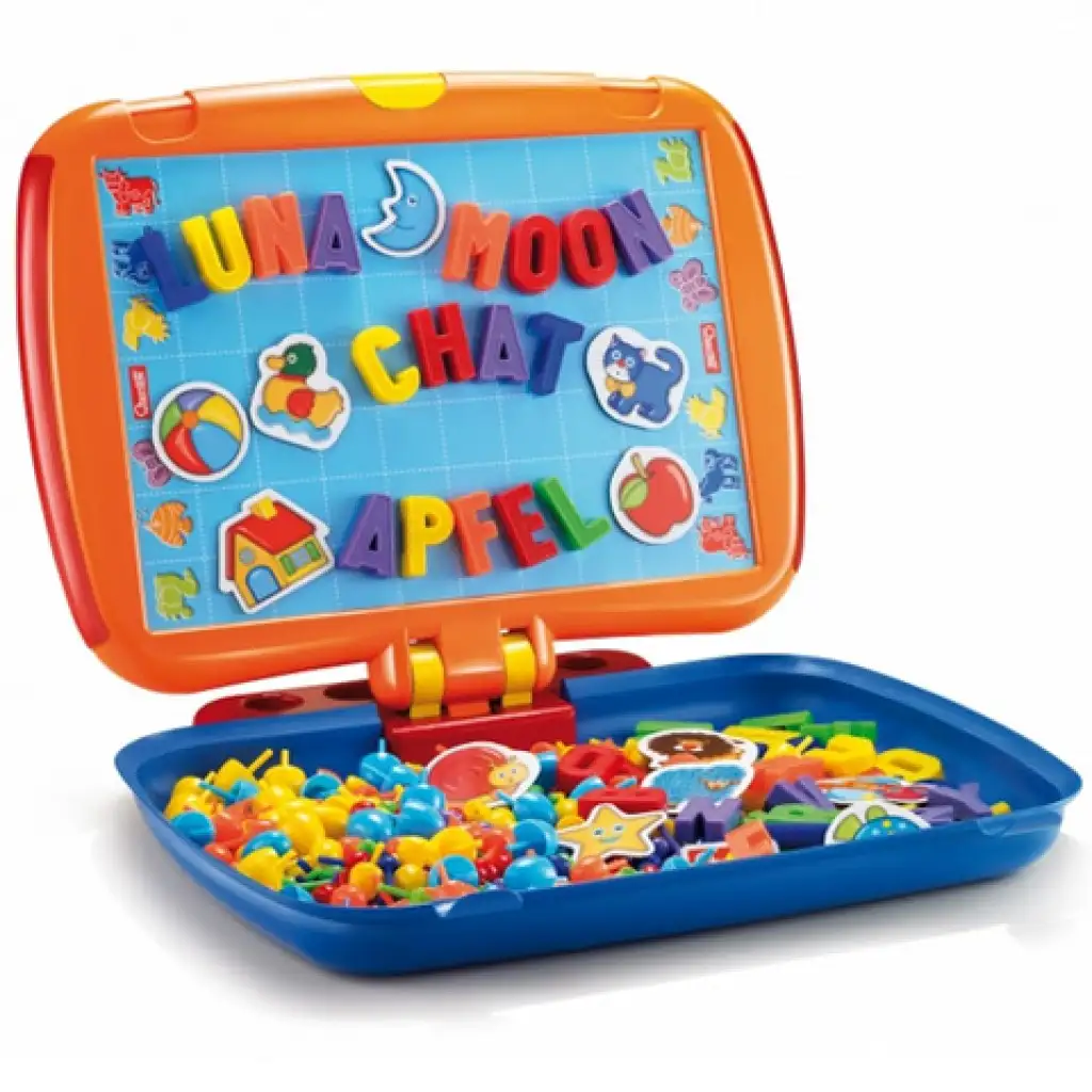 Quercetti: 2 az 1-ben  300db-os pötyi készlet mágneses táblával kép 3