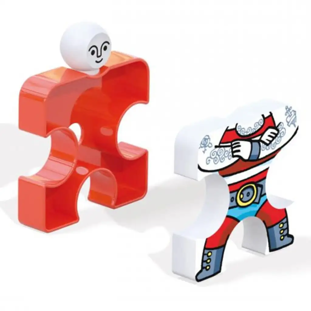 Quercetti: Akrobaták készségfejlesztő építőjáték szett 16db-os kép 3