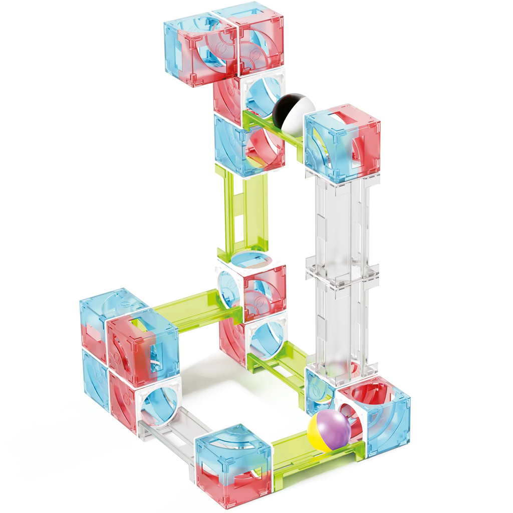 Quercetti: Cuboga 70 db-os golyópálya építőszett kép 2