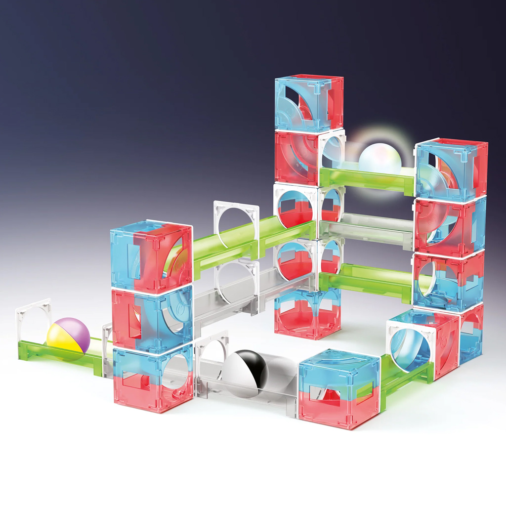 Quercetti: Cuboga 70 db-os golyópálya építőszett kép 3