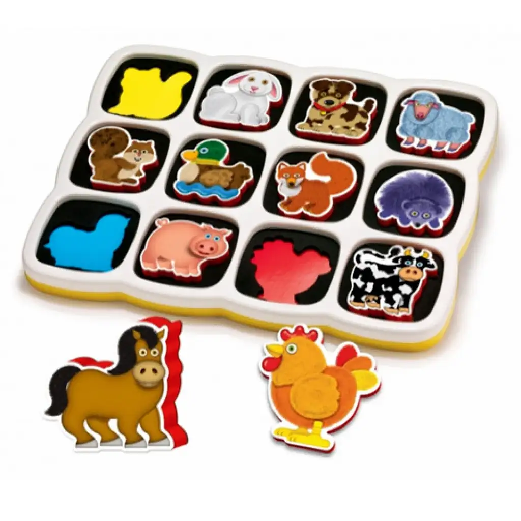 Quercetti: Háziállatos Mágneses Puzzle 12db-os kép 2