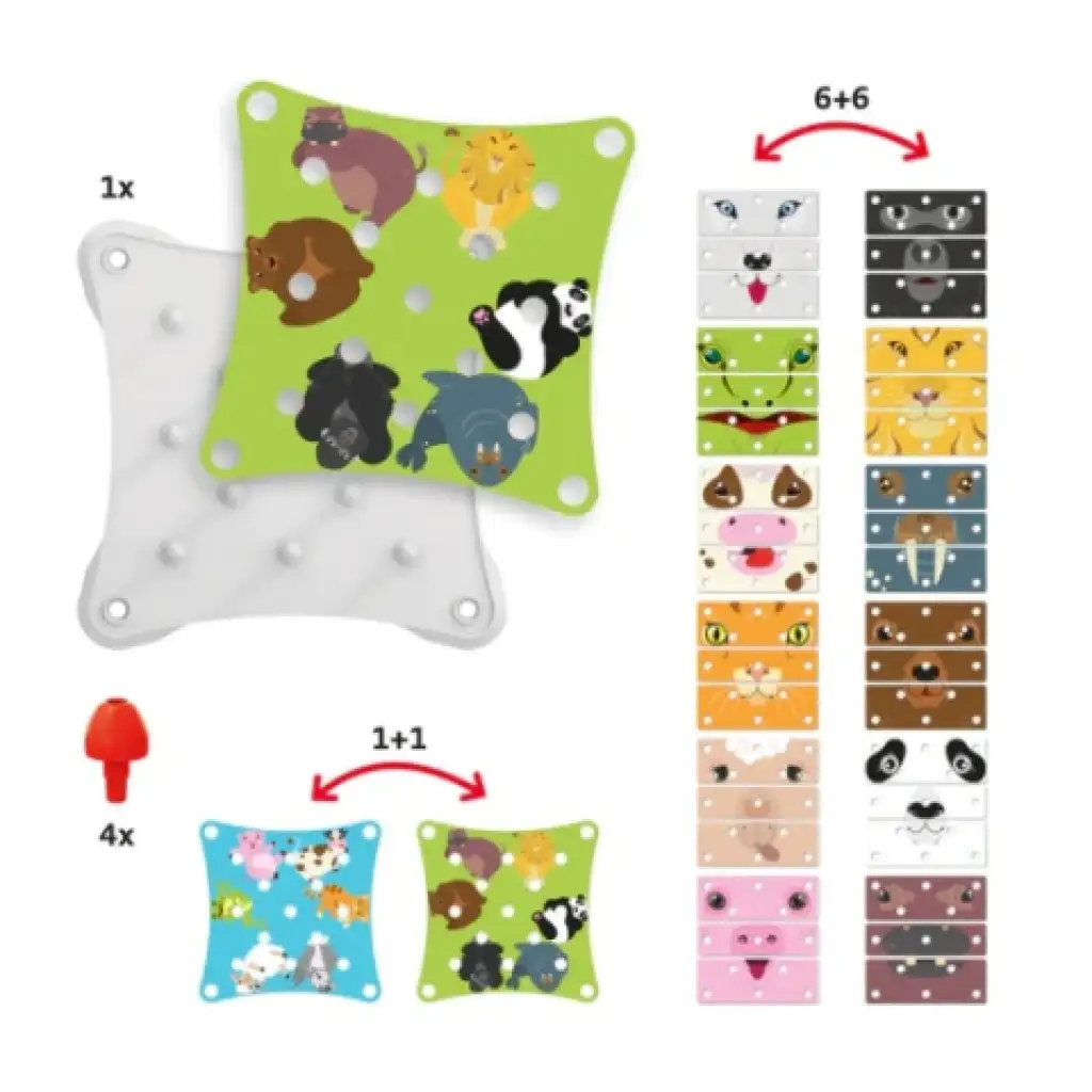 Quercetti: Készíts egy állati arcot puzzle kép 4