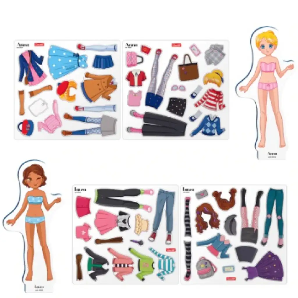 Quercetti: Mágneses babaöltöztető játék - Legjobb barátnők kép 2