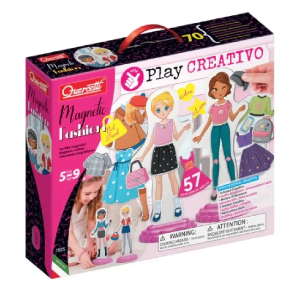 Quercetti: Mágneses babaöltöztető játék - Legjobb barátnők