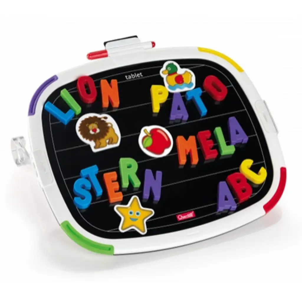 Quercetti: Kétoldalas mágneses tábla betűkkel és filctollal kép 2