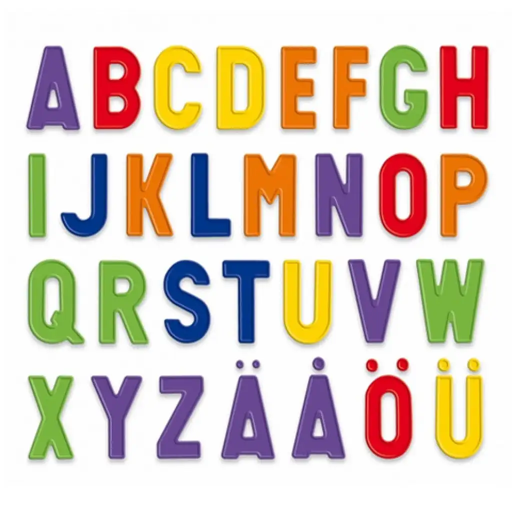 Quercetti: Mágneses tábla színes betűkkel- 48db-os kép 3