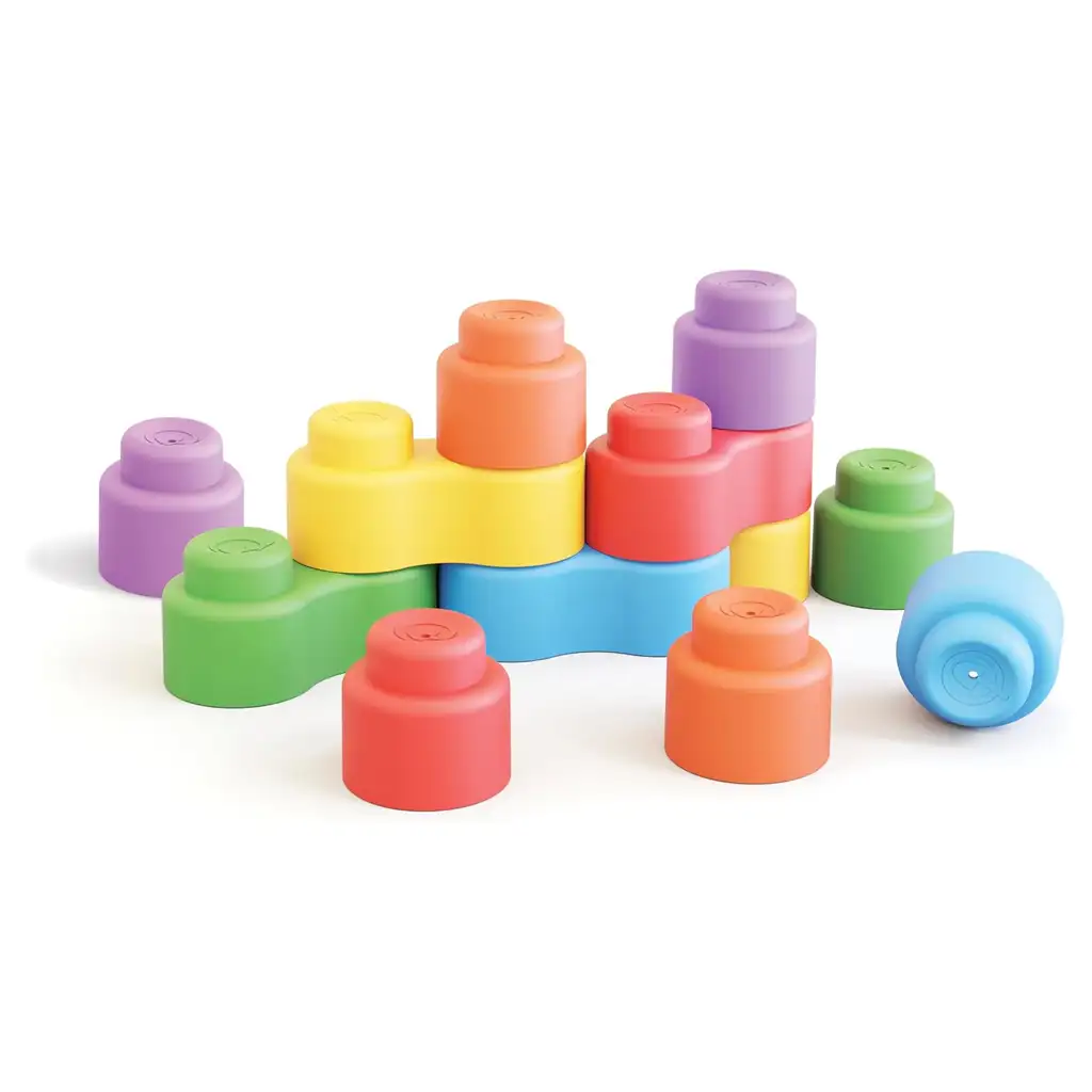 Quercetti: Momy Soft 32 db-os puha építőkocka szett kép 2