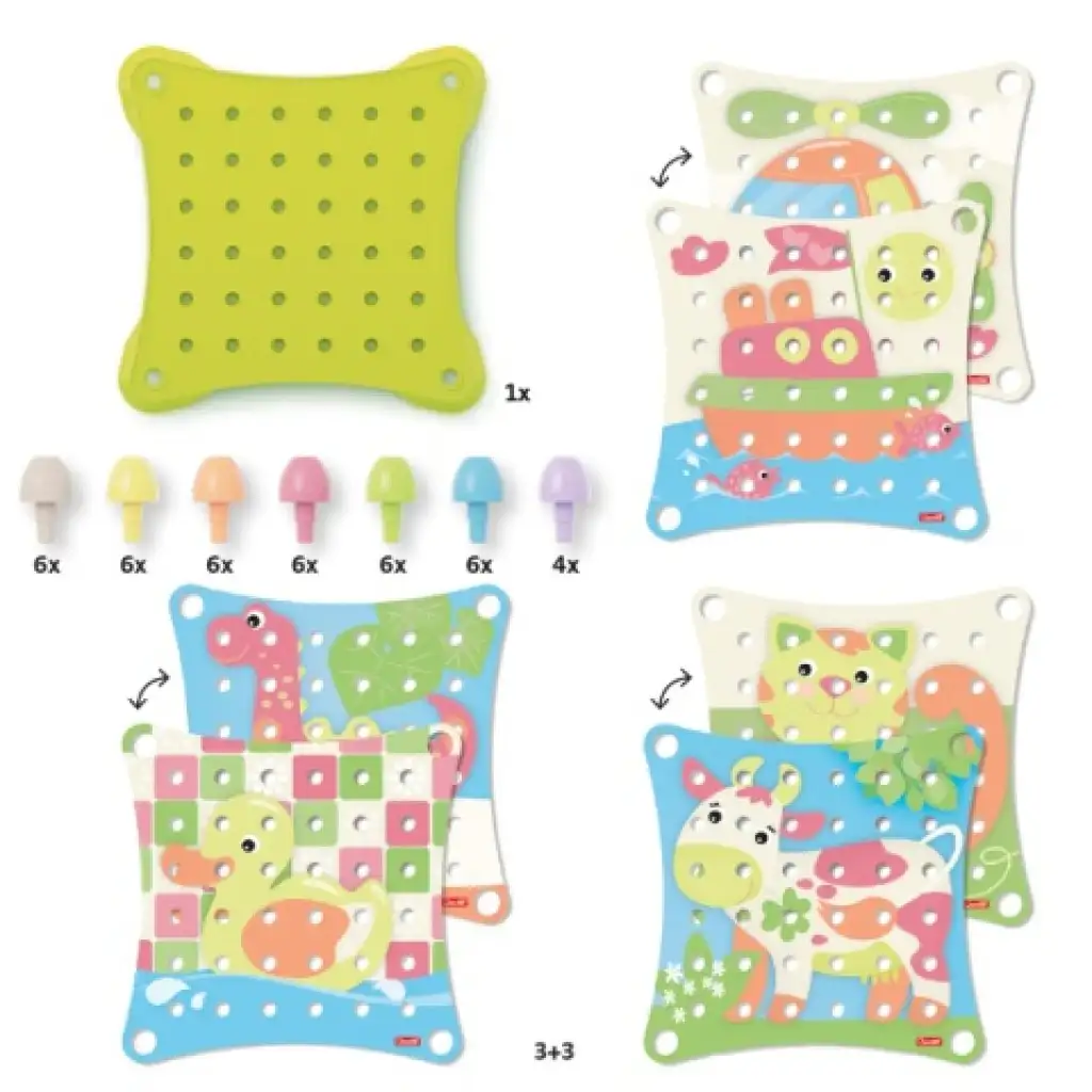 Quercetti: Play Eco Jumbo Peggy Evo 41db-os szett kép 3