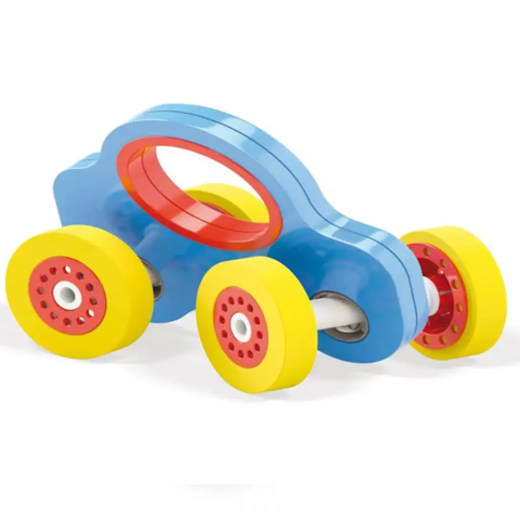 Quercetti: Wroom fa autó kék színben kép 2