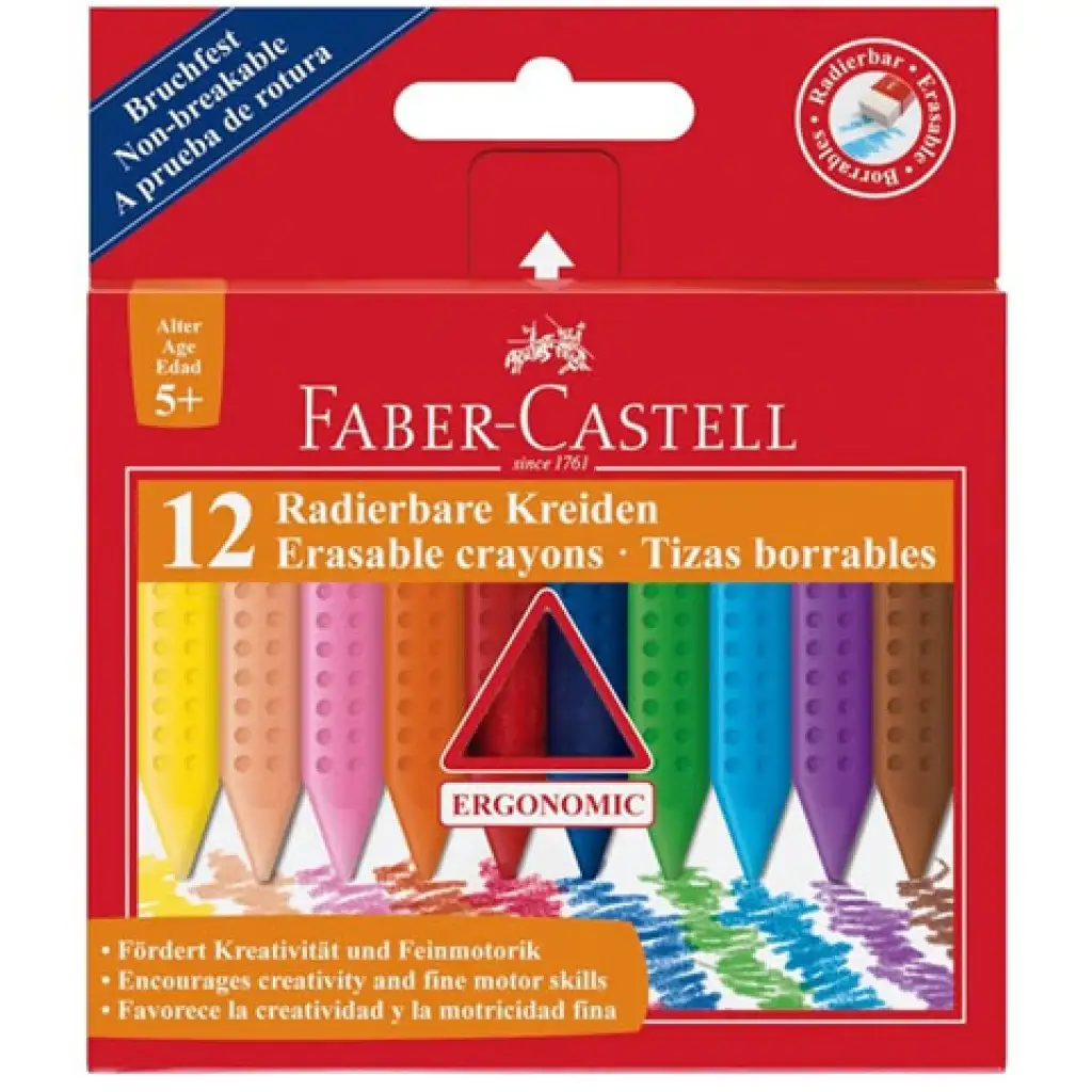 Radírozható zsírkréta 12db-os szett - Faber-Castell