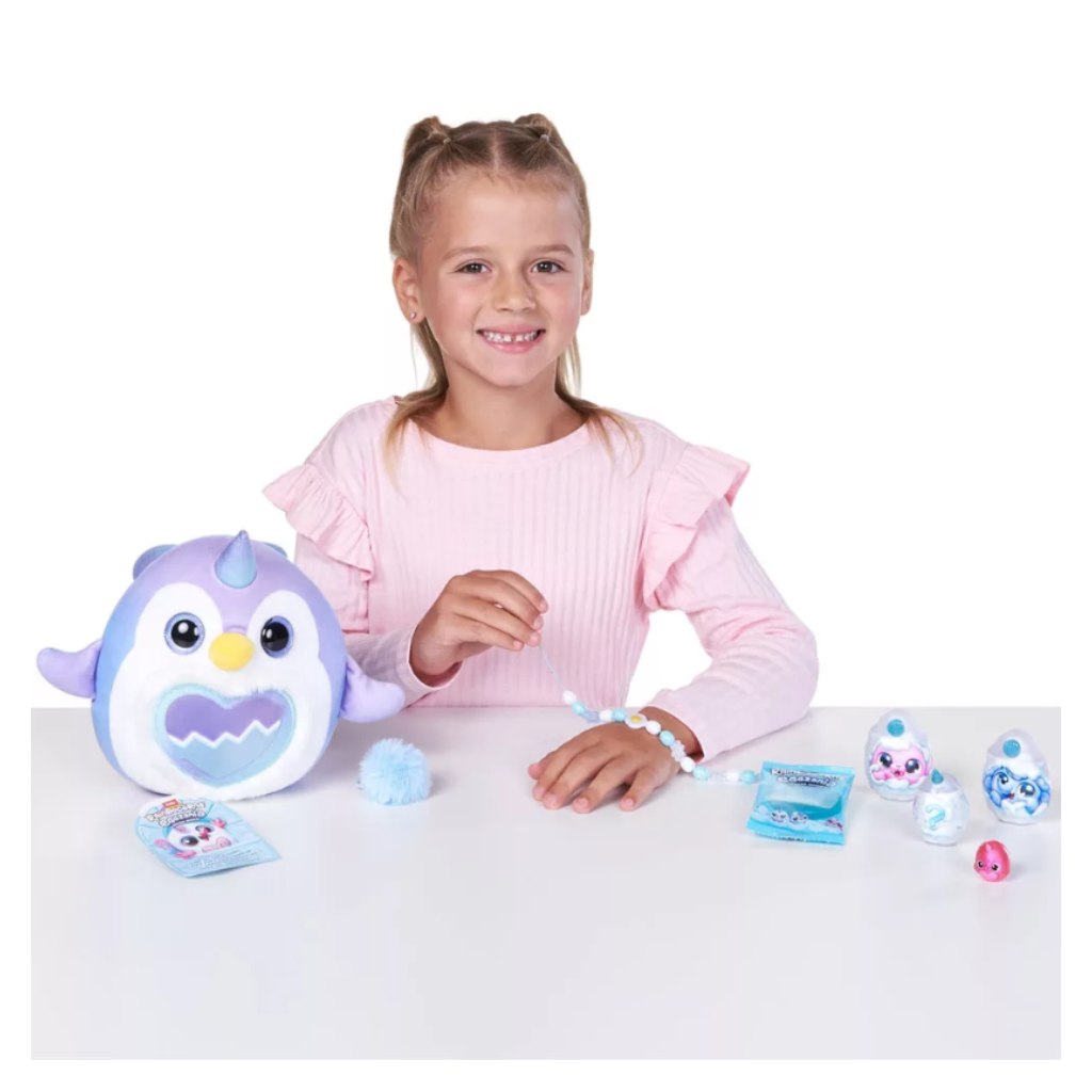 Rainbocorns Eggzania meglepetés tojás interaktív plüssel - téli barátok kép 2