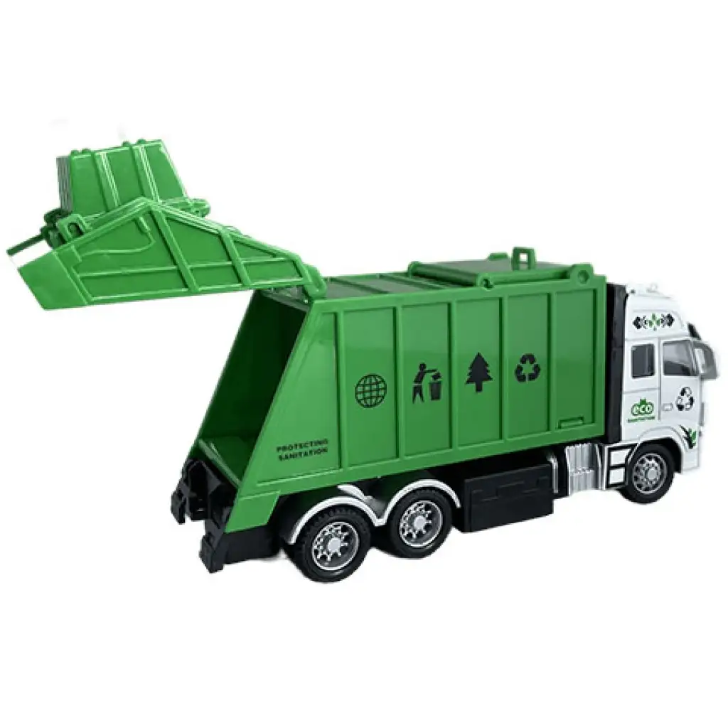 RC Távirányítós hulladék vagy konténer szállító teherautó fénnyel 27MHz 1/36 20cm kétféle változatban kép 6