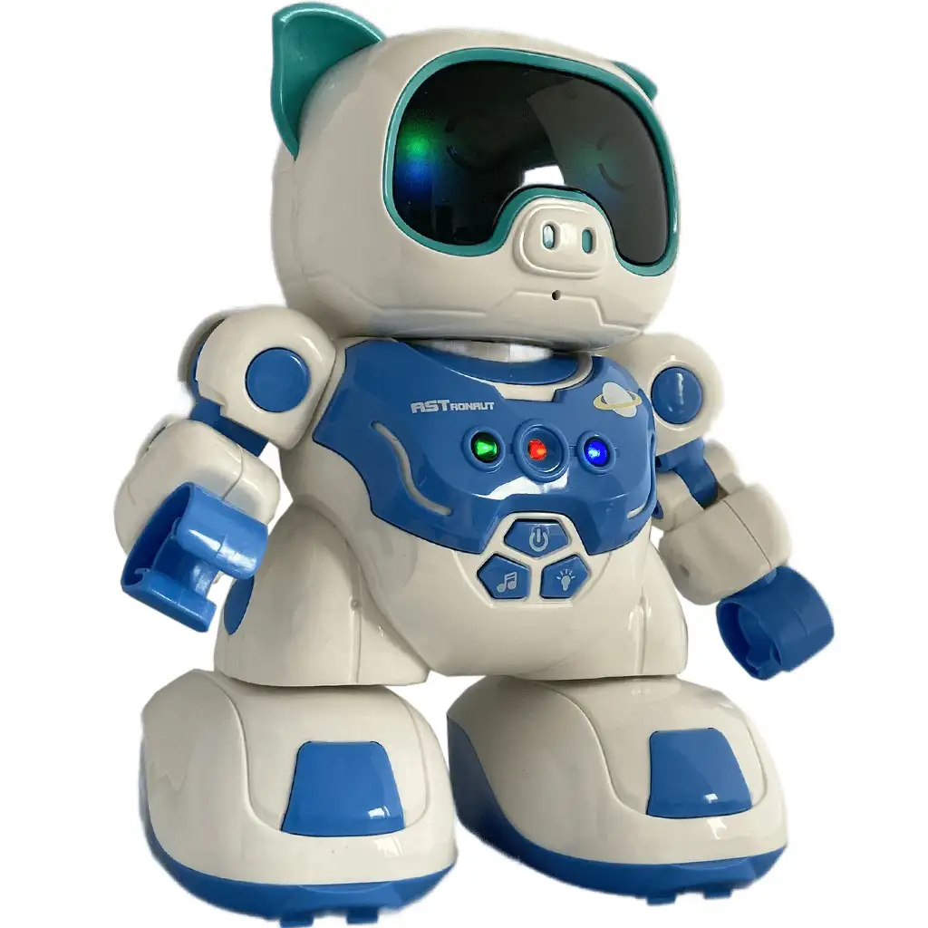 RC Távirányítós interaktív táncoló robot malac fény és hang effektekkel 20cm kép 4