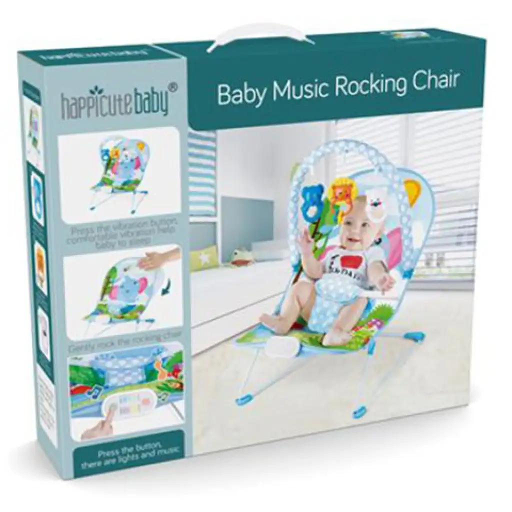 Rezgő és zenélő pihenőszék elefánt mintával kép 2