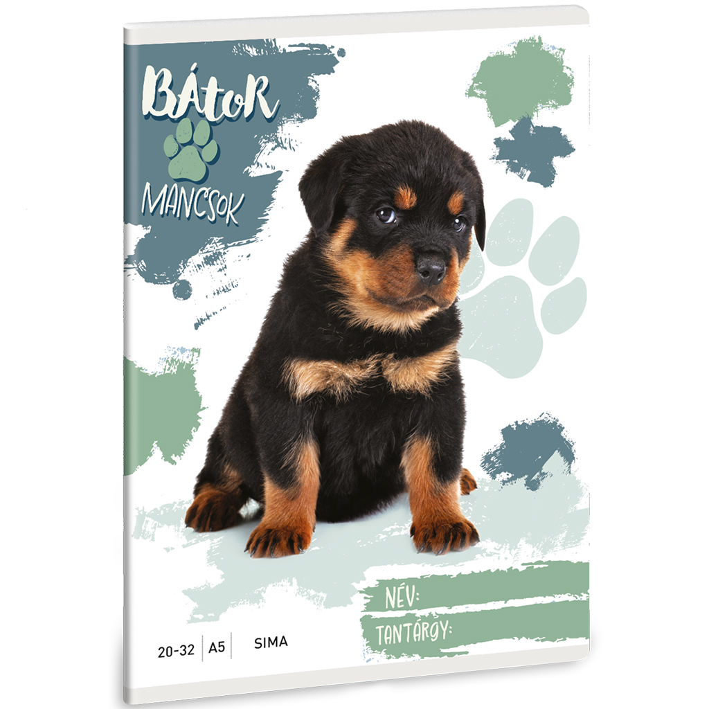 Ars Una: Bátor Mancsok - Rottweiler sima füzet A/5 20-32
