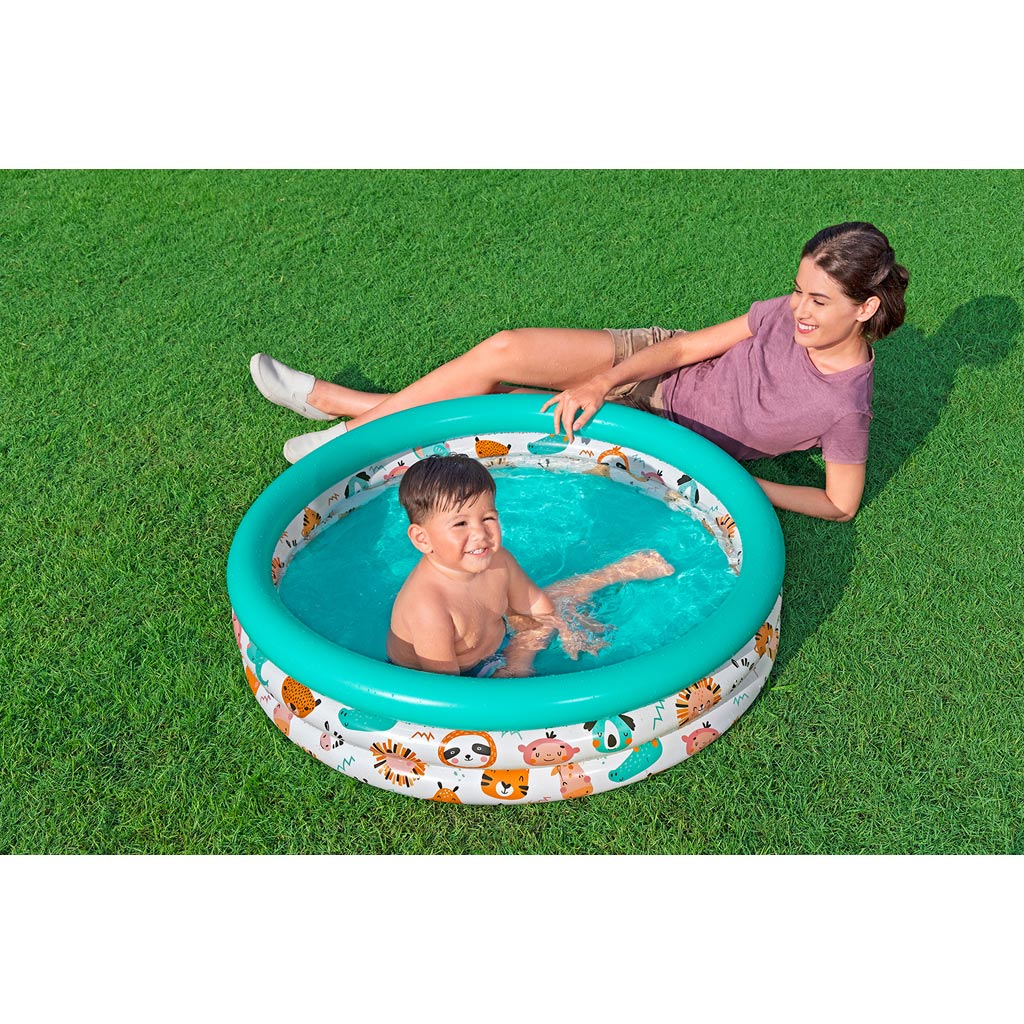 Bestway: Safari Pals felfújható gyerekmedence 102x25cm kép 2