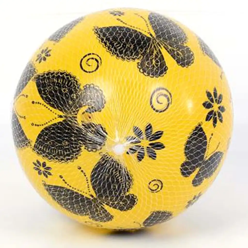 Pillangó mintás gumilabda virágos mintával 23cm többféle változatban 1db