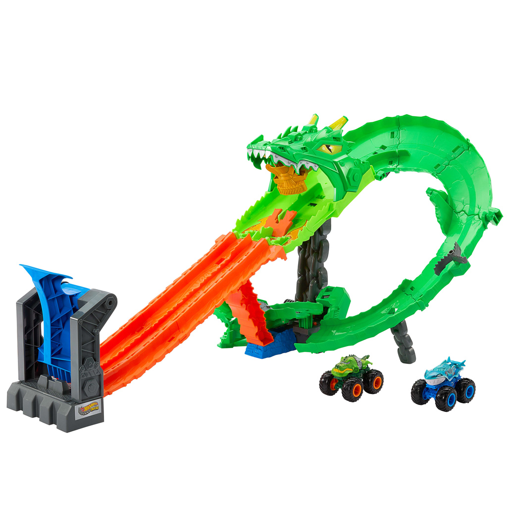 Hot Wheels Monster Trucks: Sárkányfutam pályaszett - Mattel kép 2