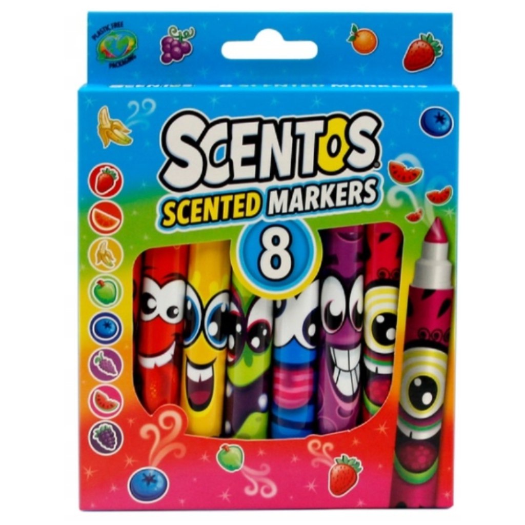 Scentos illatos élénk színű filctoll 8db-os