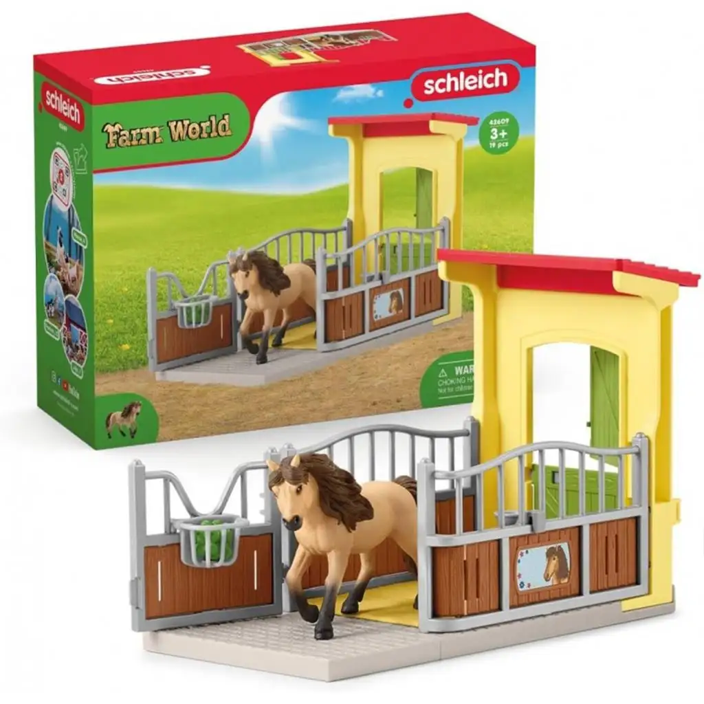 Schleich: Farm World - Pony box Izlandi póni mén szett (42609) kép 2